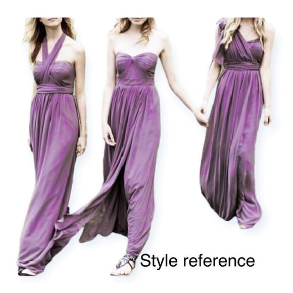 Jenny Yoo Aidan Convertible dress in wisteria luxe chiffon, Size 8, NWT - Picture 2 of 14